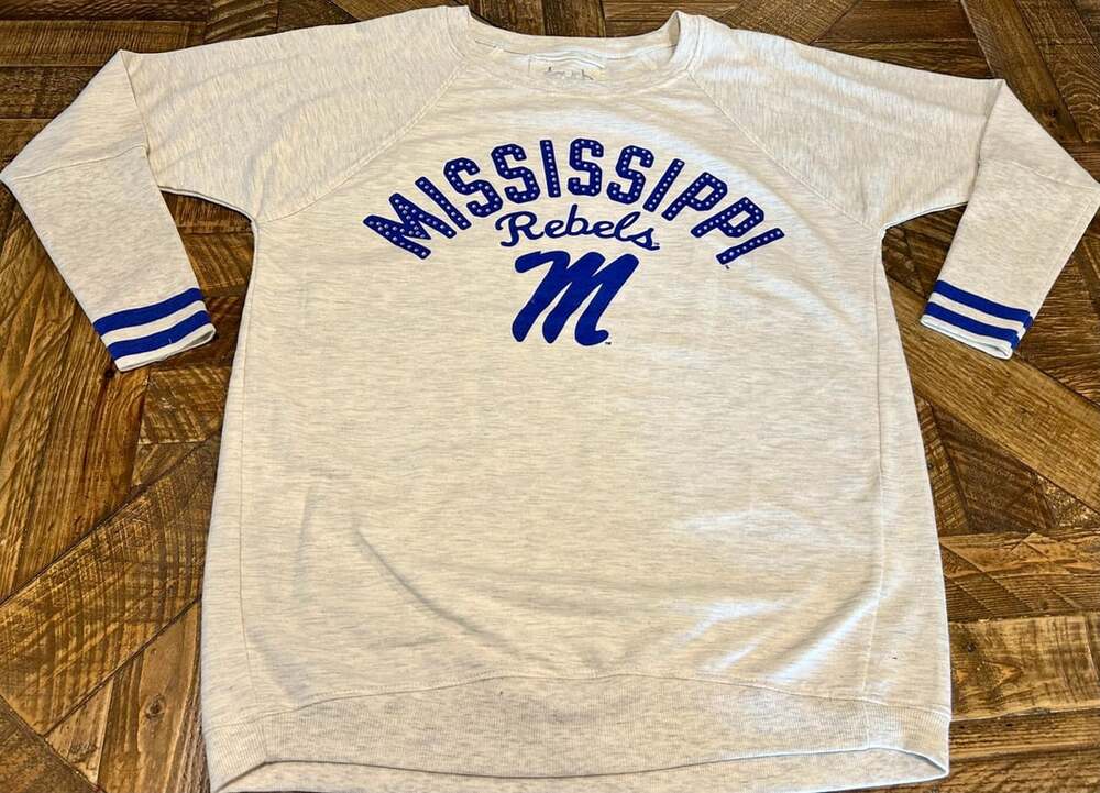 Touch by Alyssa Milano Mississippi Rebels Sweatshirt Size M Grey